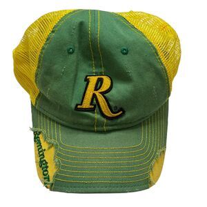 Remington Baseball Trucker Hunting Cap Hat Mesh Green Yellow OS